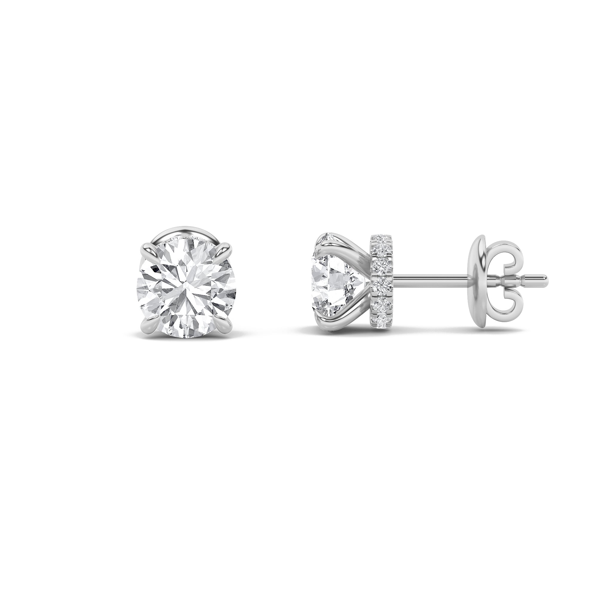 14KW 2ctw G+VS+ Lab Grown Diamond Earrings – Concierge Diamonds