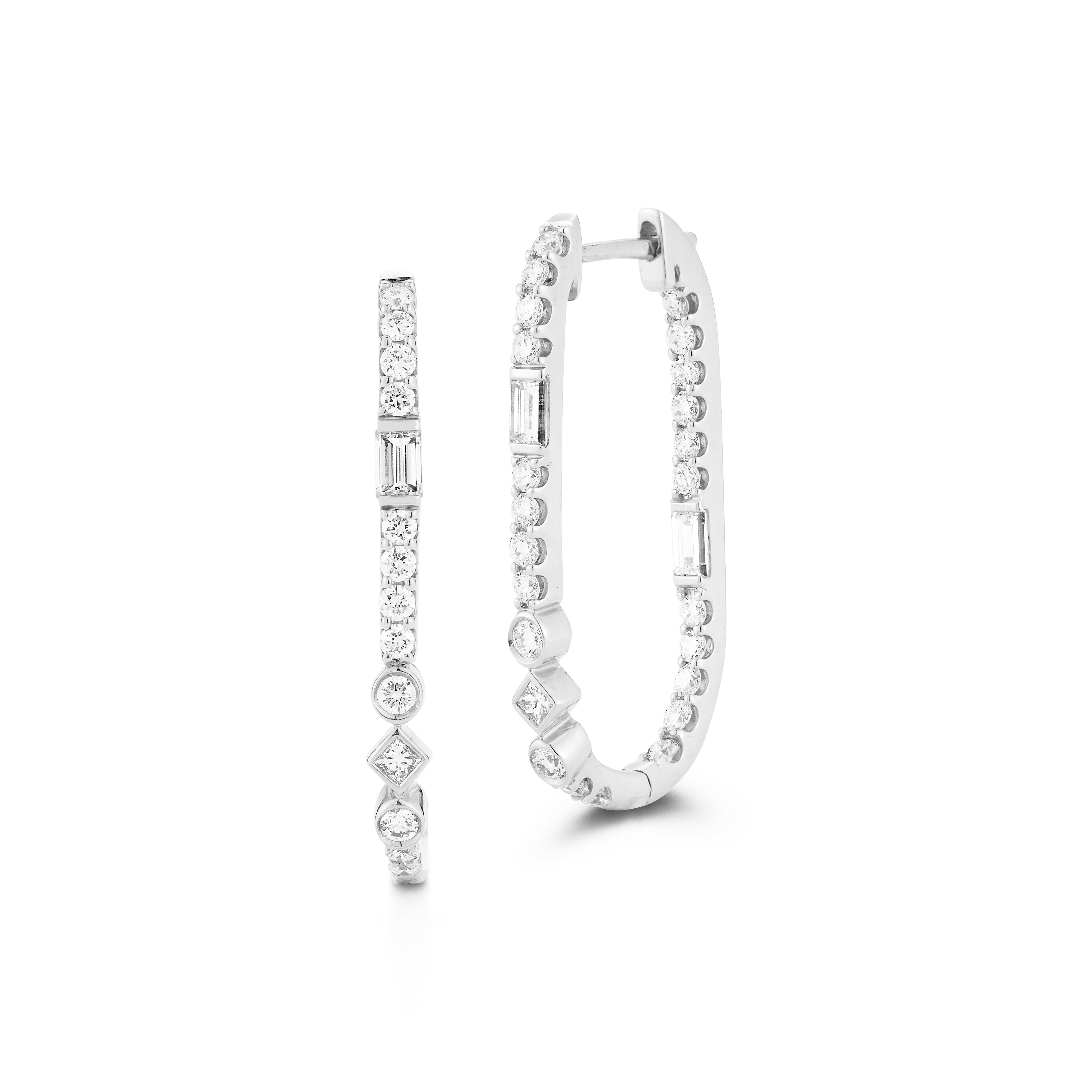 Multi Shape Diamond Oval Huggies – Concierge Diamonds