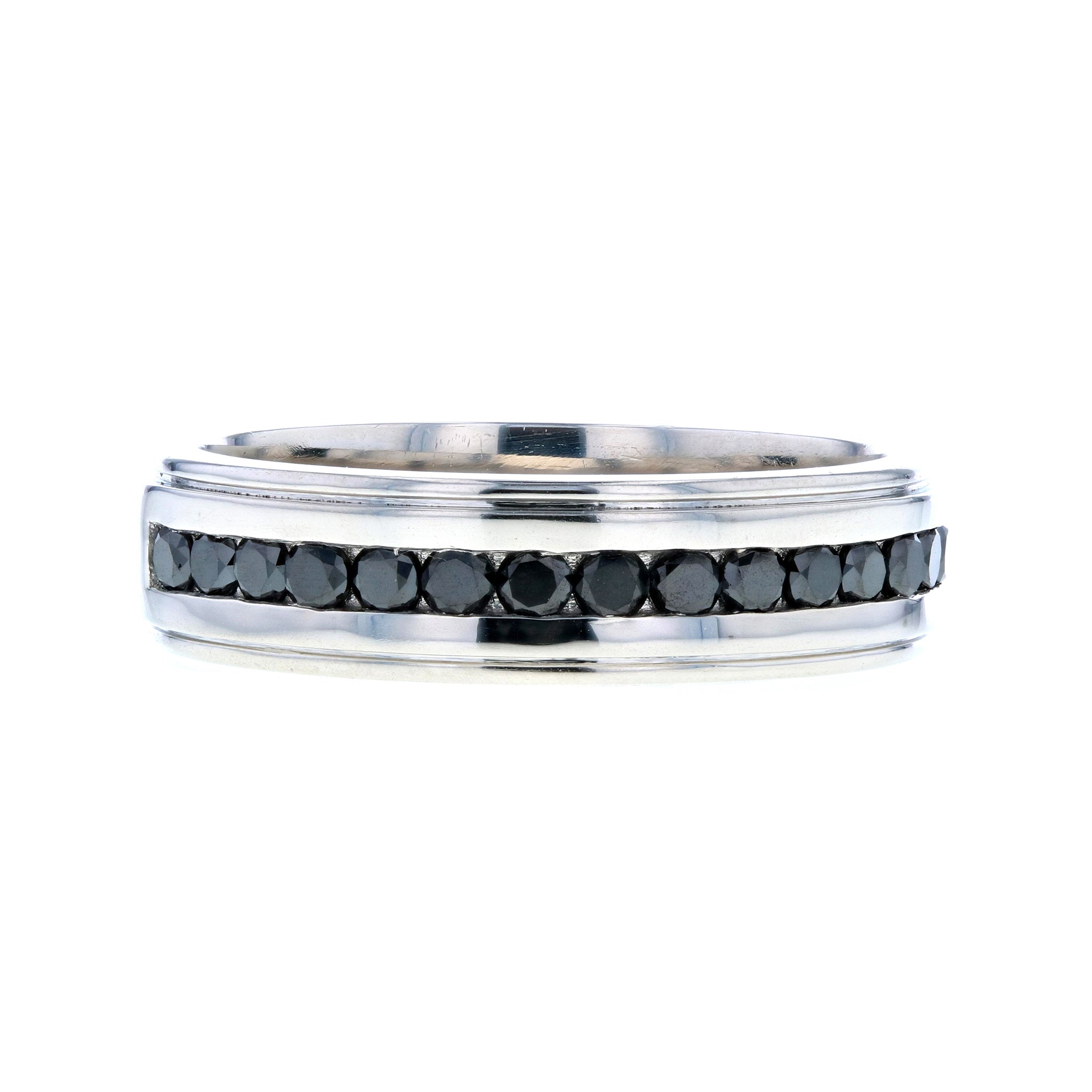 Men's Black Diamond Wedding Band – Concierge Diamonds