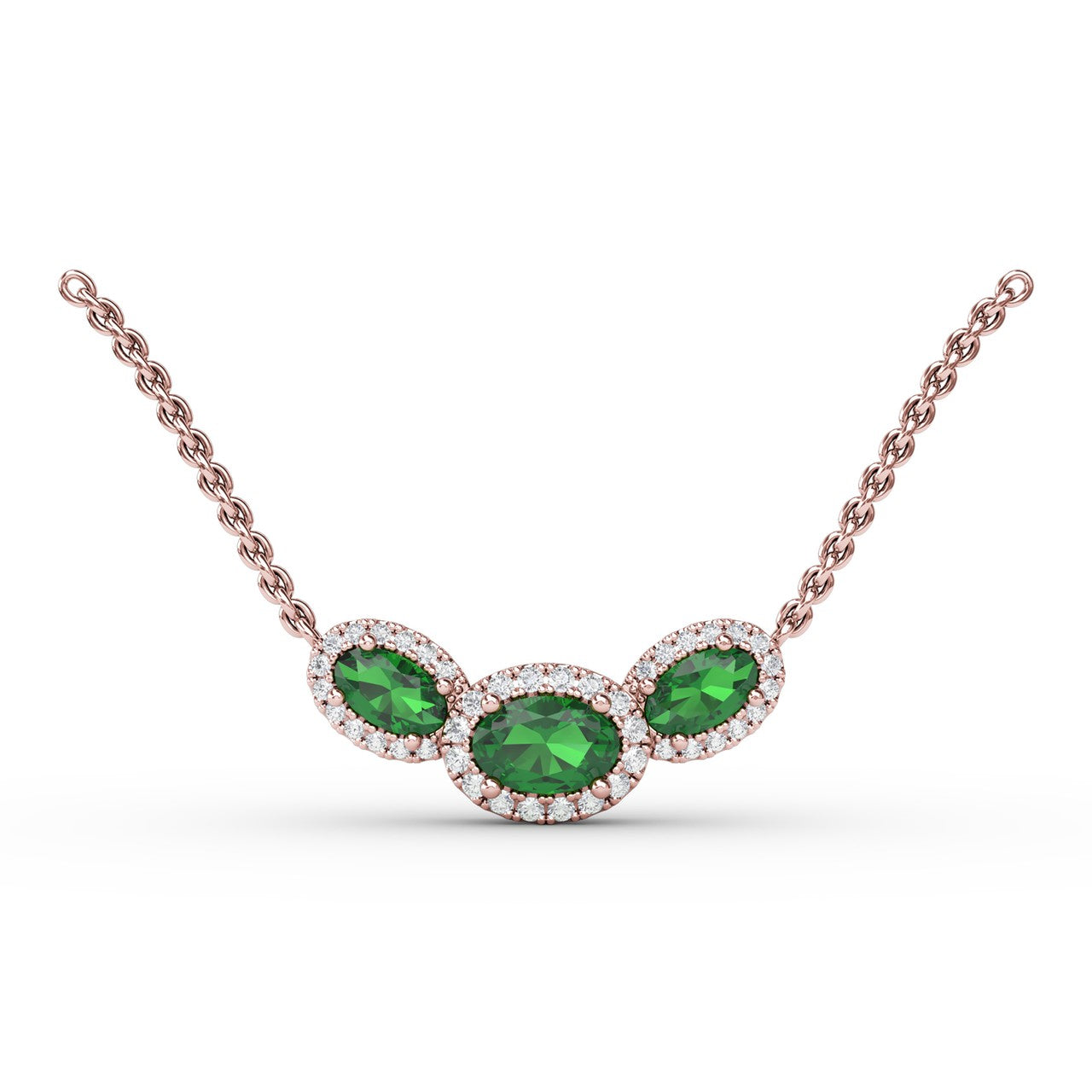 Three Stone Oval Pendant – Concierge Diamonds