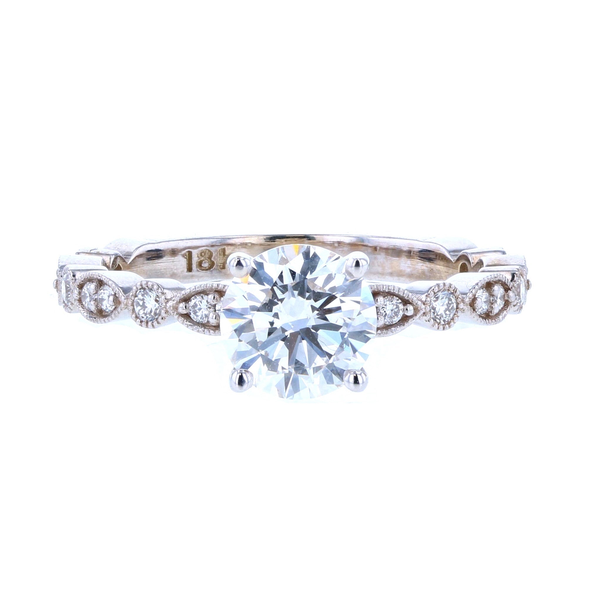 Marquise and deals dot engagement ring