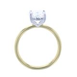 Cushion Cut Diamond Engagement Ring in Two-tone Gold