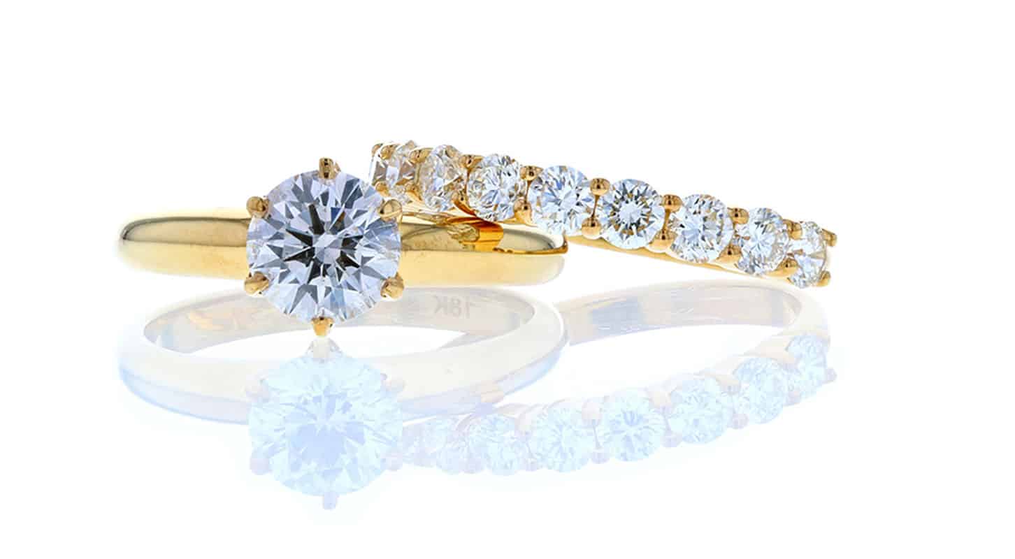 Six Prong Crown Basket Diamond Engagement Ring
