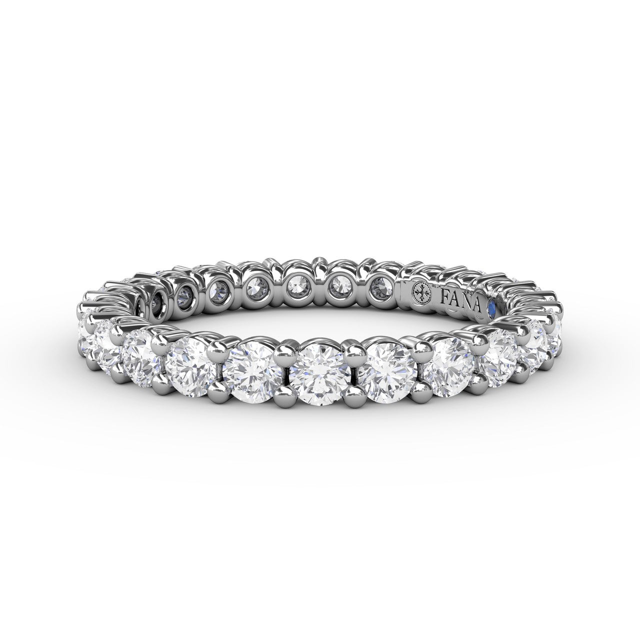 Customizable 1.25ct Shared Prong Eternity Band in Gold or Platinum