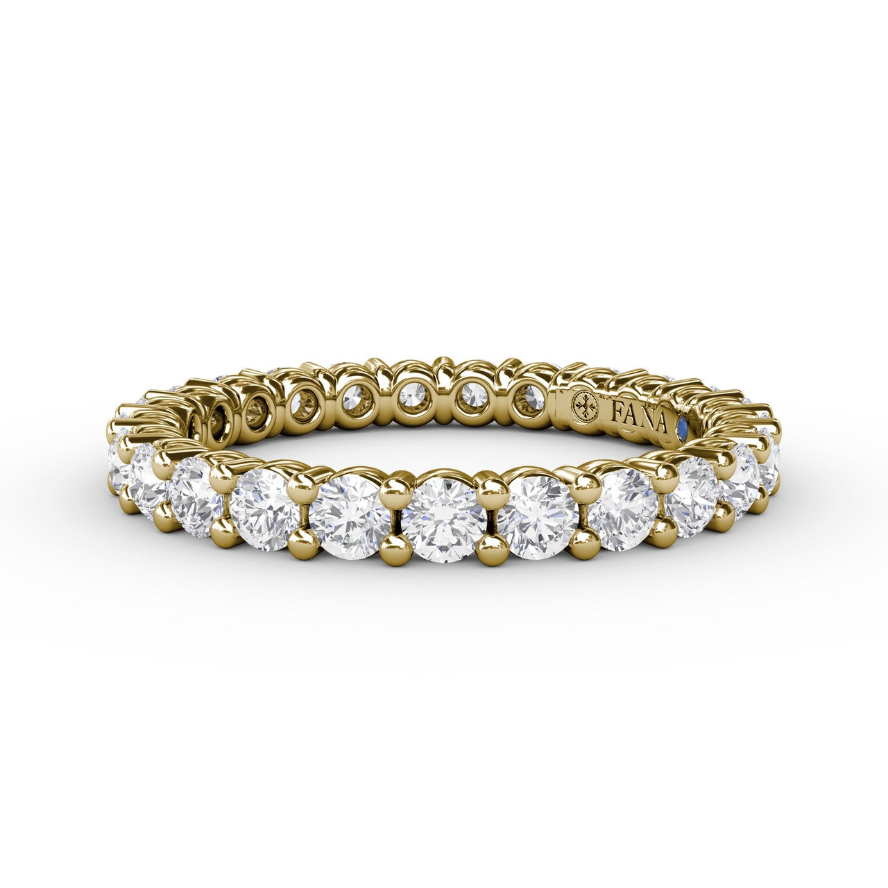 Customizable 1.25ct Shared Prong Eternity Band in Gold or Platinum