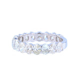 3/4 Oval Diamond Eternity Band with North South Set Ovals (Wedding Band)
