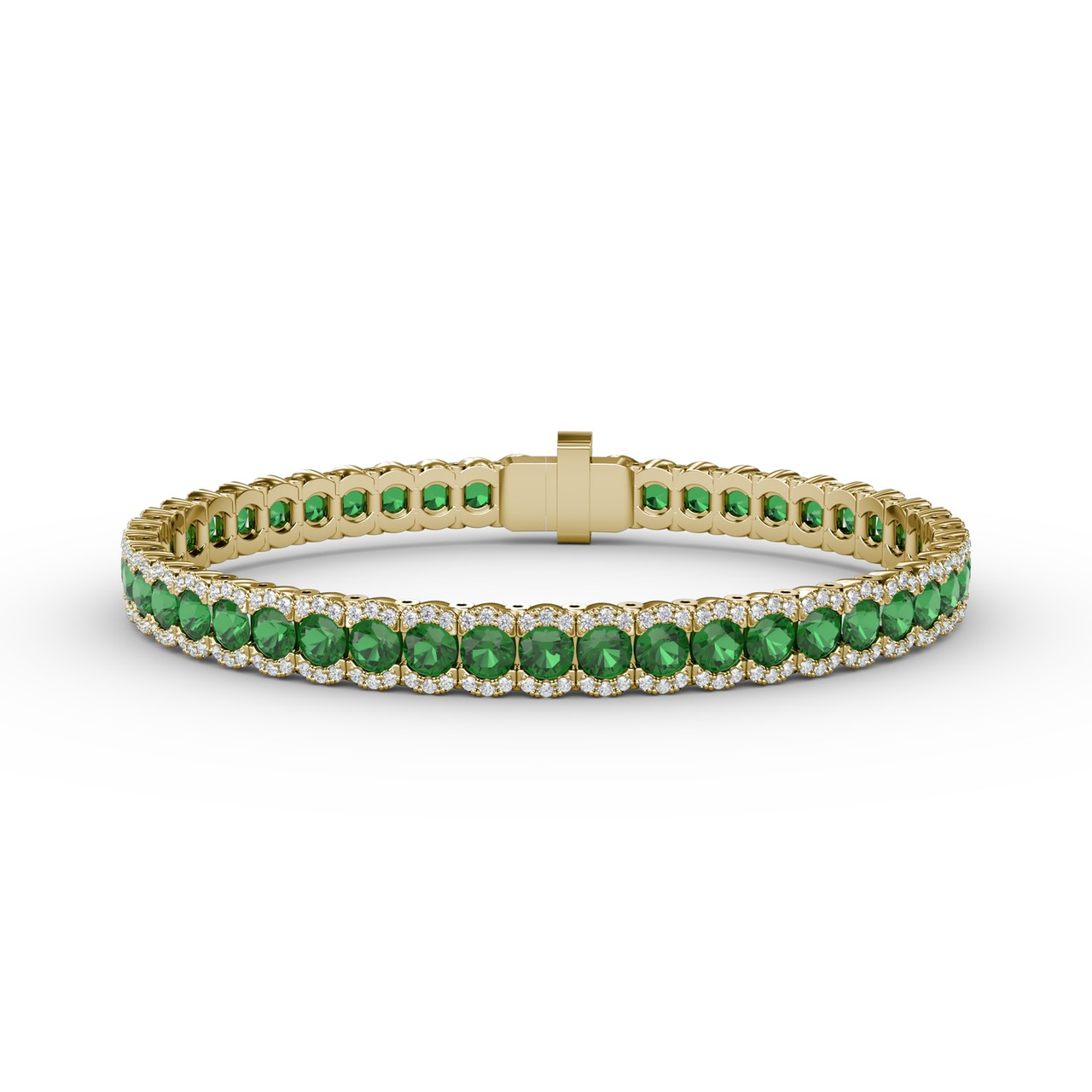 Simulated Green Emerald 14K Gold Over Silver Bolo Bracelet - JCPenney