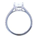 Cushion Cut Diamond Engagement Ring with Diamond Pave