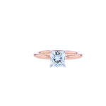 Cushion Cut Solitaire Diamond Engagement Ring in Two-Tone Gold