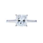 Cushion Cut Solitaire Diamond Engagement Ring