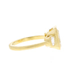 Emerald Cut Diamond Engagement Ring in Three Stone Setting