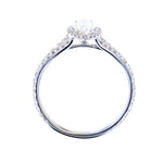 Marquise Diamond Engagement Ring with Diamond Halo and Pave
