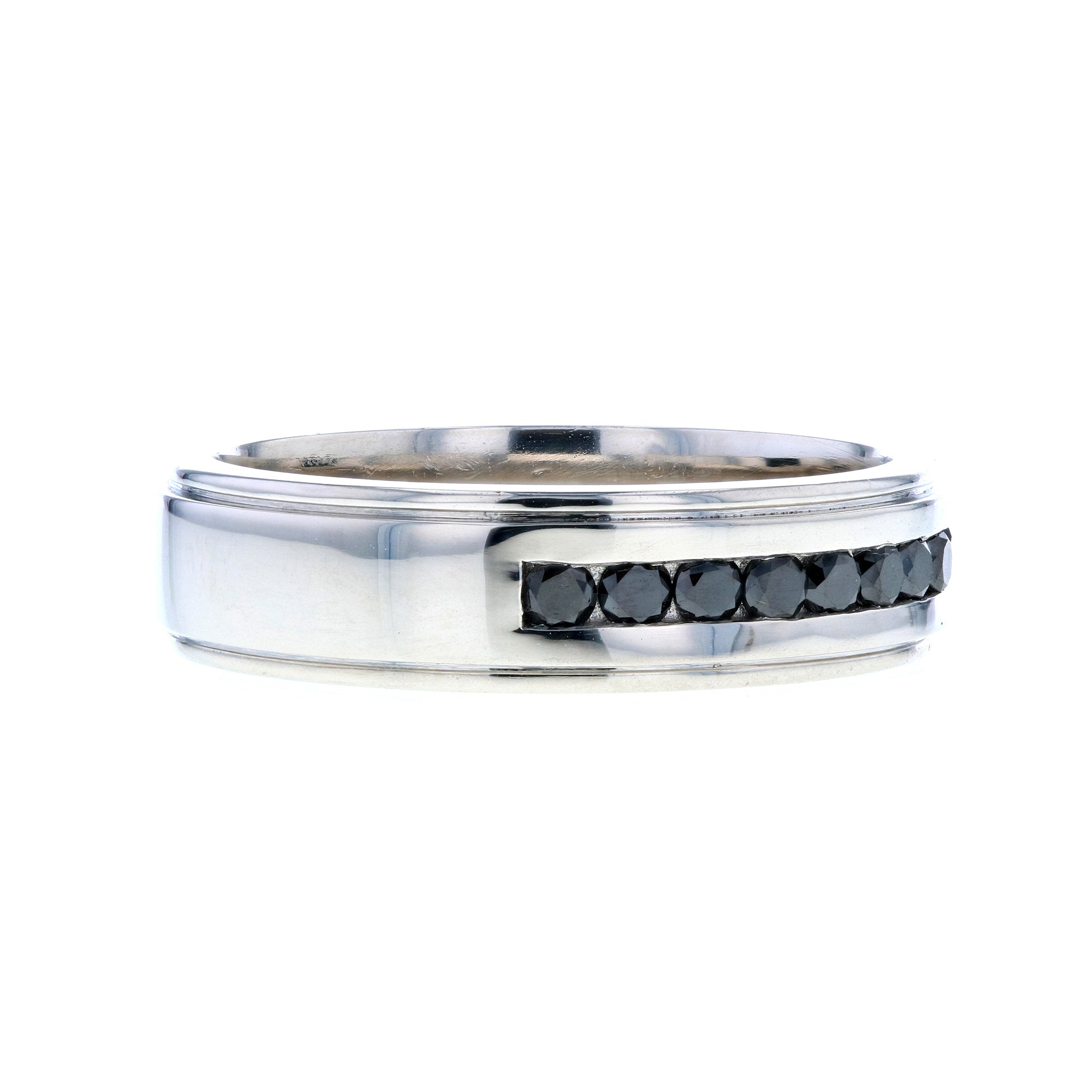 Men's Black Diamond Wedding Band – Concierge Diamonds Men's Black Diamond Wedding Band – Concierge Diamonds