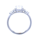 Oval Diamond Cluster Engagement Ring