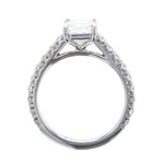 Radiant Diamond Engagement Ring with French Pave