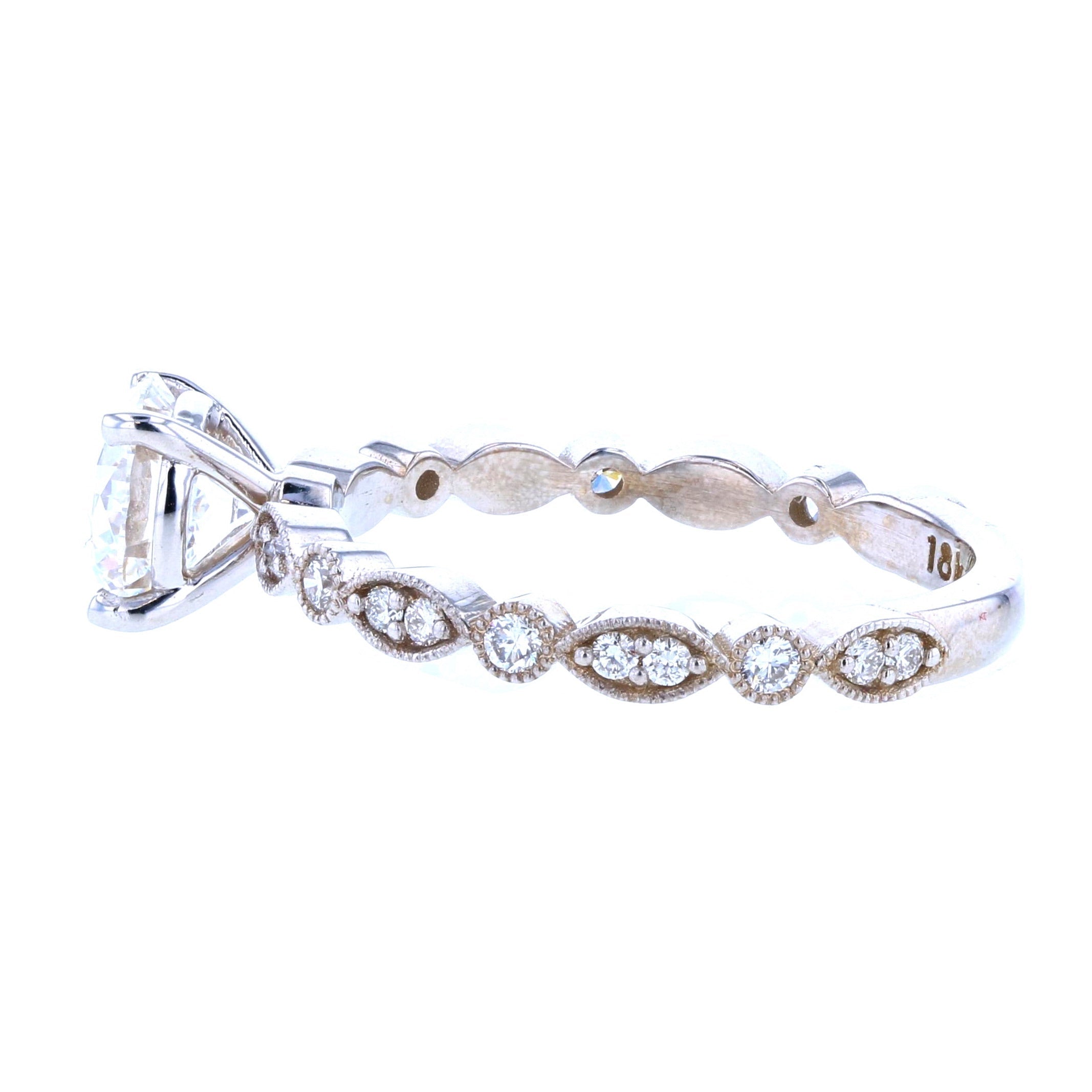 Marquise and dot wedding on sale band