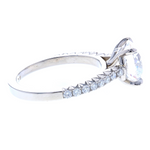 Round Cut Pave Diamond Engagement Ring