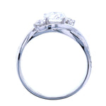 Round Cut Pave Diamond Engagement Ring