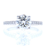 Round Diamond Engagement Ring with Pave