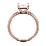 Cushion Cut Solitaire Diamond Engagement Ring in Rose Gold