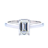 Emerald Cut Diamond Engagement Ring in a Solitaire Setting