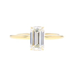 Emerald Cut Diamond Engagement Ring In Yellow Gold Solitaire