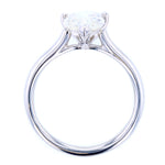 Pear Shaped Diamond Solitaire Engagement Ring in White Gold